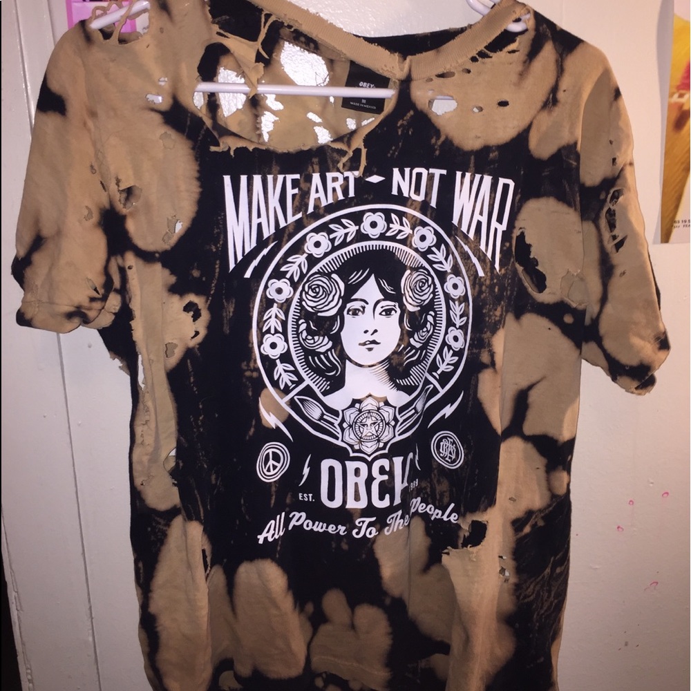 Extremely Distressed Obey Shirt